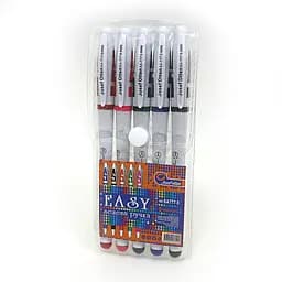 Набір кольорових гелевих ручок J.Otten, 5 шт. білий корпус, EA777-5