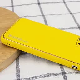 Шкіряний чохол Xshield для Apple iPhone 14 Pro Max 6.7" Жовтий / Yellow - мініатюра 3