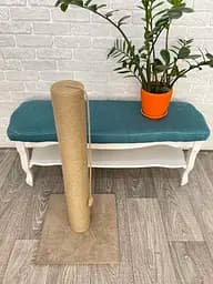 Когтеточка с широким столбиком для кота 65х40х40 см Мокко