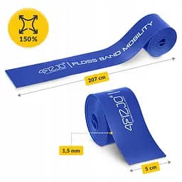 Стрічка компресійна для флосингу 4Fizjo Floss Band 207 x 5 x 0.15 см Blue (P-5905973405232) - мініатюра 8