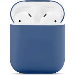 Чохол для навушників New Silicone Case для AirPods 2 Blue Gray [44397] - мініатюра 2