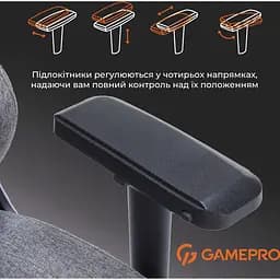 Геймерське крісло GamePro FGC750DG Fabric Dark Gray [163699] - мініатюра 12