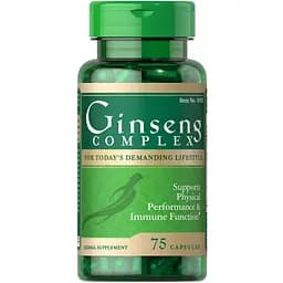 Натуральна добавка Puritan's Pride Ginseng Complex, 75 капсул