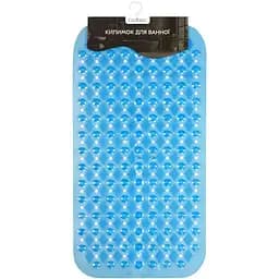 Килимок для ванної масажний Eco Fabric Медальйон 65х34 см прозоро-синій (6534-002)