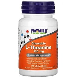 Амінокислота Now L-Theanine 100 мг 90 жувальних таблеток