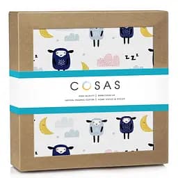 Пелюшки муслінові Cosas Sheeps 75x75 см, блакитні