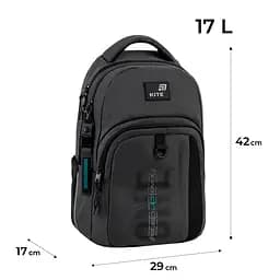 Рюкзак для старшої школи Kite Education teens 2578M Step Up Темно-сірий (K26-2578M-3) - мініатюра 3