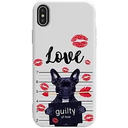 Чохол-накладка Toto Pure TPU 2 mm Print Case Apple iPhone XS Max #39 Dog Kiss White