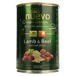 Влажный корм для пожилых собак Nuevo Adult с ягненком, говядиной и овсянкой 400 г (95016 (411))