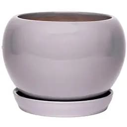 Керамічний горщик Nana Keramiks Шар 2.5 л глянець сірий (shar-2-5-ser)