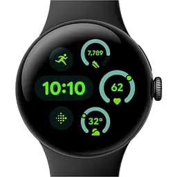 Смарт-годинник Google Pixel Watch 3 45 mm Black Aluminum Case/Obsidian Active Band [120850] - мініатюра 2