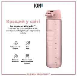 Пляшка для води ION8 1000 мл (ЕКО пляшка) BPA Free Rose Quartz (I8RF1000ROS) - мініатюра 6