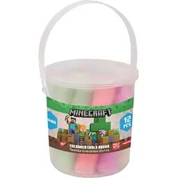 Крейда кольорова Yes Minecraft  JUMBO у відрі 12 шт. (400549)