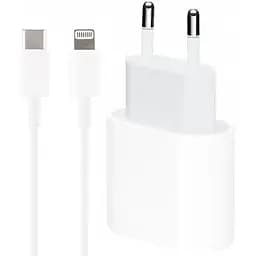 Комплект швидкої зарядки Foxconn для iPhone зарядний пристрій 20W Adapter Type-C + кабель зарядки USB-C to Lightning