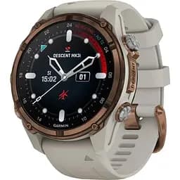 Смарт-годинник Garmin Descen Mk3i - 43 mm Bronze PVD Titanium with French Gray Silicone Band (010-02753-13/14)