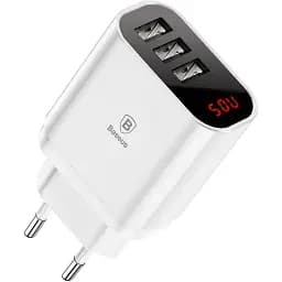 Мережевий зарядний пристрій Baseus Mirror Lake Intelligent White CCALL-BH02