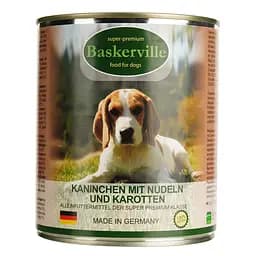 Влажный корм для собак Baskerville Кролик с вермишелью и морковью 800 г