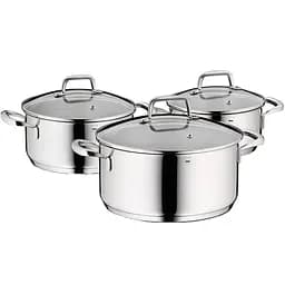 Набор кастрюль с крышкой Kela Flavoria 3 предмета серебристый (10171+10172+10173)