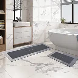 Набір діатомітових килимків для ванної та кухні Aquarius 50х80 см/50х120 см Графіт