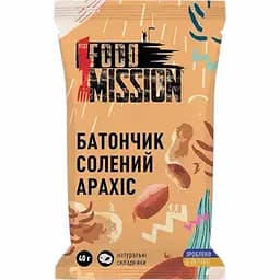 Батончик Food Mission солений арахіс 40 г 