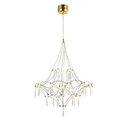 Люстра стельова LED Levistella 918L981 (600) GD, 25W, три режими світла, золотий метал, для вітальні - мініатюра 2