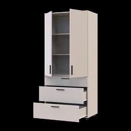 Шафа для одягу Doros Торн Кашемір 2 ДСП/3Ш (полиці) 90х51.6х200 (44900450) - мініатюра 2