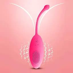 Віброяйце з масажними щетинками USB Рожевий K0494-1