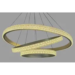 Підвісна люстра LED у зал Linisoln 1956 металевий Champagne Metallic LED-стрічка 80*60*40 см 140 Вт - мініатюра 2