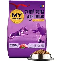 Сухий корм для собак MY champion з телятиною 10 кг