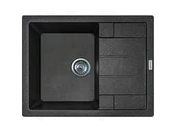 Кухонная мойка Adamant ANILA графит 645x495x200 мм, с крылом 64,5 см