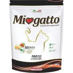 Сухий корм для котів Morando MioGatto, з телятиною та ячменем, 400 г