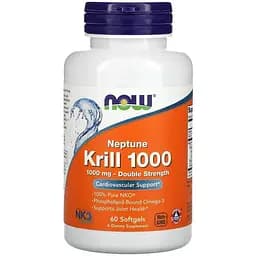 Жирні кислоти Now Neptune Krill Oil 1000 мг 60 капсул