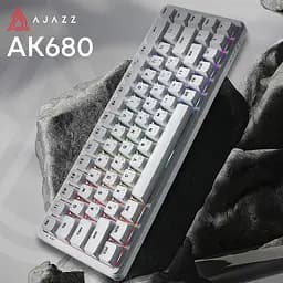 Клавіатура Ajazz AK680 MAX Magnetic Switch ABS White Keycaps RGB Aluminum Positioning Pl (AK680-WM-W-A) U1 - мініатюра 3