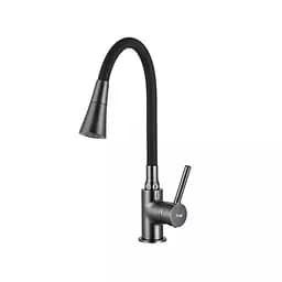 Змішувач для кухні з гнучким виливом Frap F4044-9 Графитовый хром