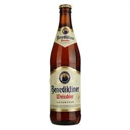 Пиво Benediktiner Weissbier, пшеничне, світле, нефільтроване, 5,4%, 0,5 л