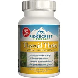 Комплекс для підтримки щитовидної залози RidgeCrest Herbals Thyroid Thrive 60 вегетаріанських капсул