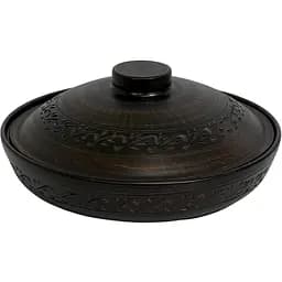 Сковорода молоченная керамика Декор 29 см Украинская глиняная посуда