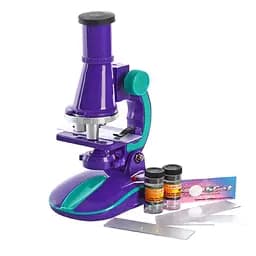 Дитячий мікроскоп Limo Toy SK 0006(Violet) світло, 19,5 см, 2 пробірки, скло