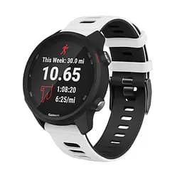 Ремінець для Zepp E - біло-чорний ширина кріплення 20мм силікон Watchbands Rage (W38-1WB60199539) - мініатюра 2