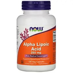 Альфа-ліпоєва кислота Now Foods Alpha Lipoic Acid  250 мг 120 капсул
