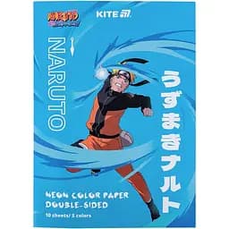 Бумага цветная Kite Naruto неоновая A4 10 листов 5 цветов (NR24-252)