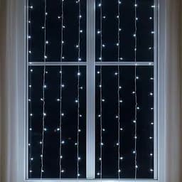 Новогодняя гирлянда штора GarlandoPro 2х2 м 80 LED гирлянда белый провод Белый свет ZWM2280LEDW