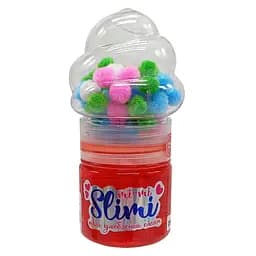Игрушка-антистресс Слайм Mi-mi Slimi 71827ST(Red) с помпонами