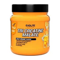 Креатин Evolite Nutrition Tri Creatine Malate, 300 грам - Апельсин