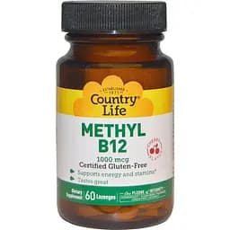 Вітаміни Country Life Methyl B12 1000 мкг 60 пігулок