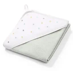 Рушник з капюшоном BabyOno Крапельки, 100х100 см, сірий з білим (142/11)