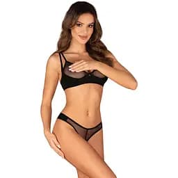 Комплект белья Obsessive Nesari XL/2XL черный