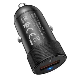 Автомобільний зарядний пристрій Hoco Z32A QC 3.0 18W (чорний) - мініатюра 4