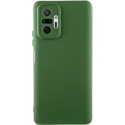 Чохол TPU GETMAN Liquid Silk Full Camera для Xiaomi Redmi Note 10 Pro / 10 Pro Max Зелений / Dark green