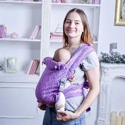 Май-слинг жаккардовый с рождения до 36 месяцев Coolbabka Сиреневый Lily